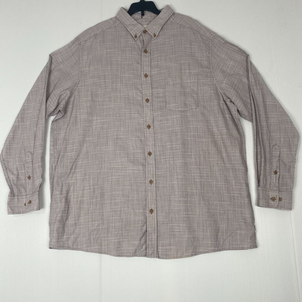 Dillard's Rowm Men's Long-Sleeve Striped Shirt SZ 2XLT Tall Purple‎  100% Cotton